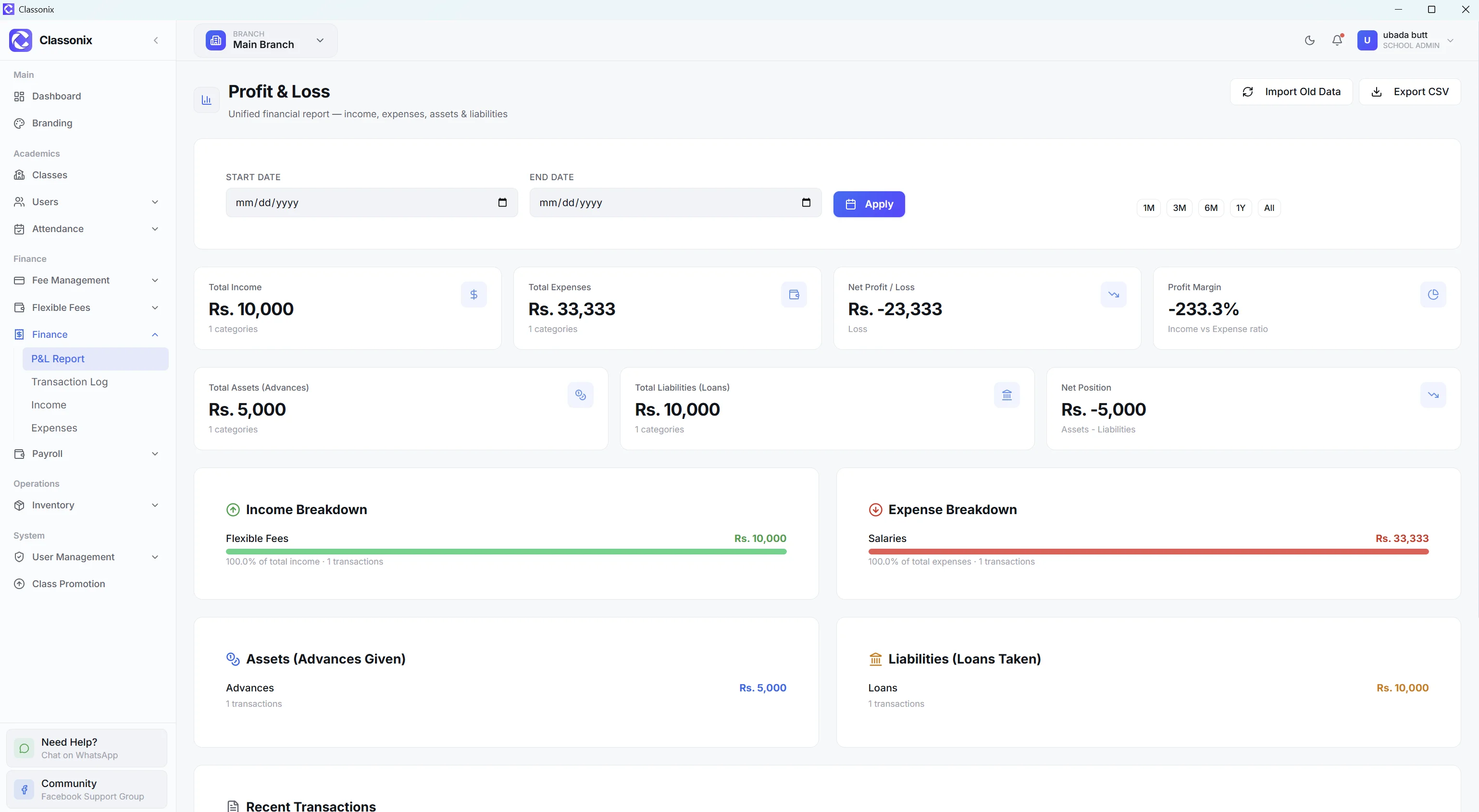 Finance Overview
